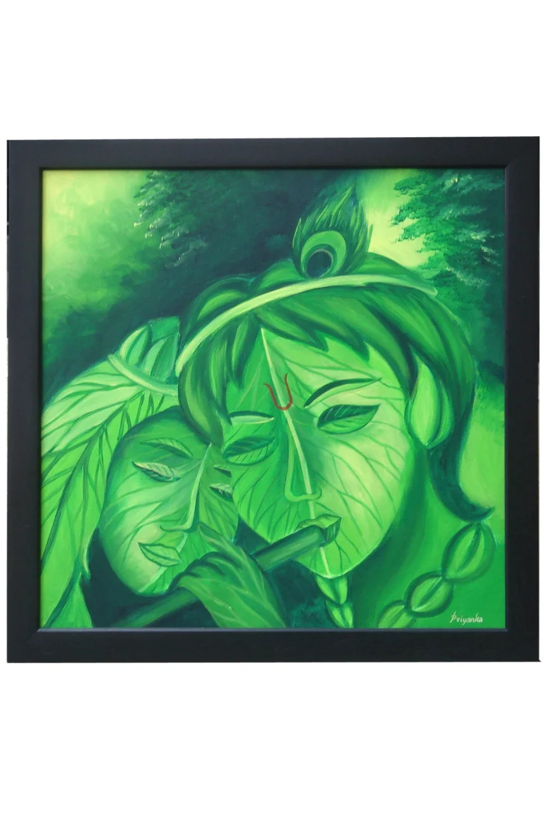 krishna meera devotional painting indian mythology wall art
