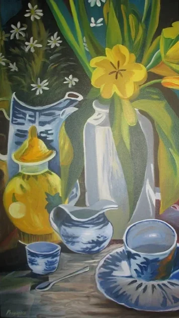 abstract still life painting modern composition wall art