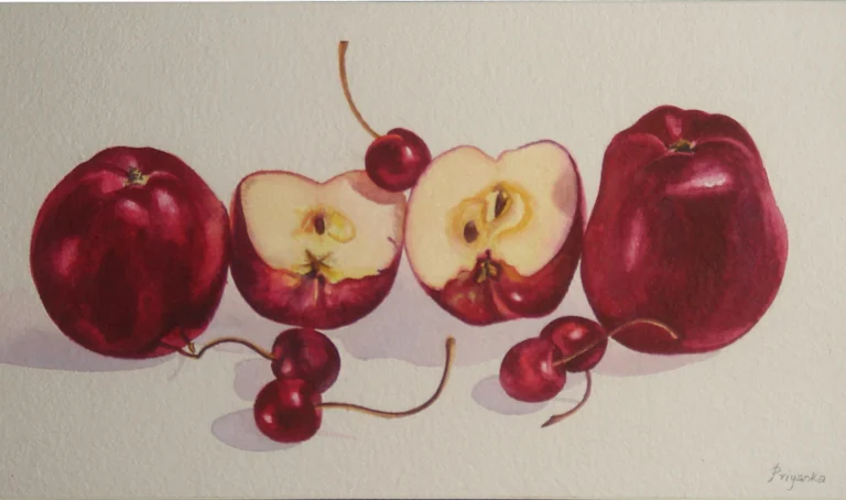 still life apples painting realistic fruit canvas wall art
